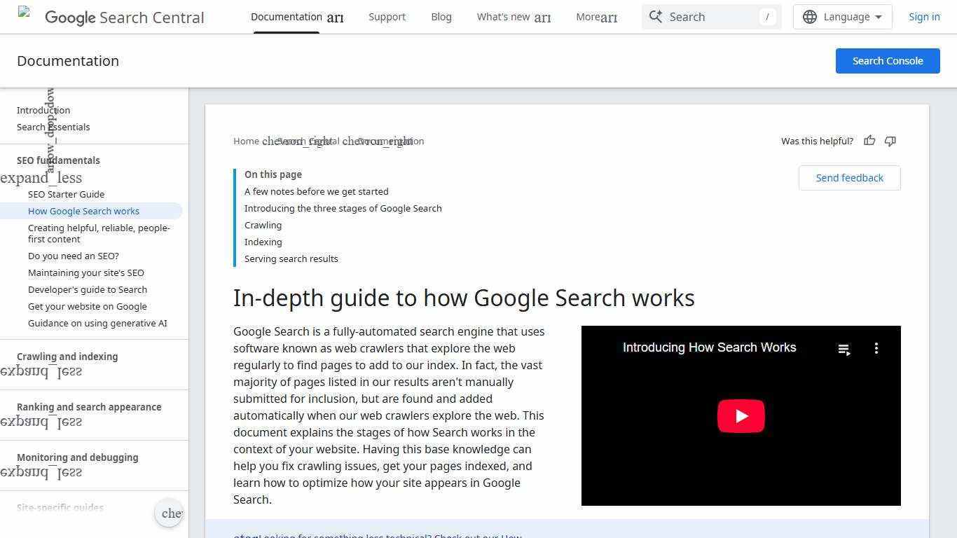 In-Depth Guide to How Google Search Works | Google Search Central  |  Documentation  |  Google for Developers